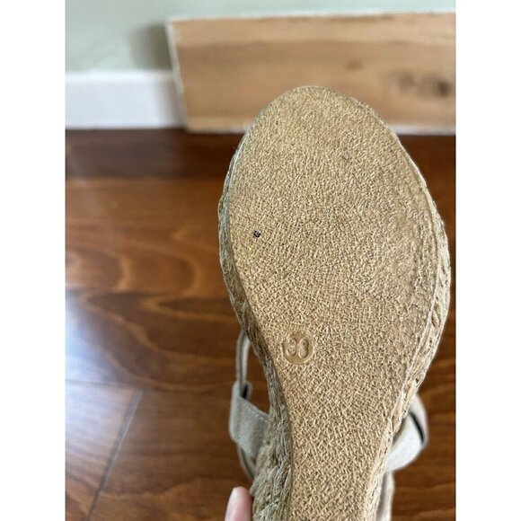 Azura Espadrille Wedge Open Toe Sandals Shoes Tan Artsy ITALY NEW 36 (6) - Picture 10 of 11
